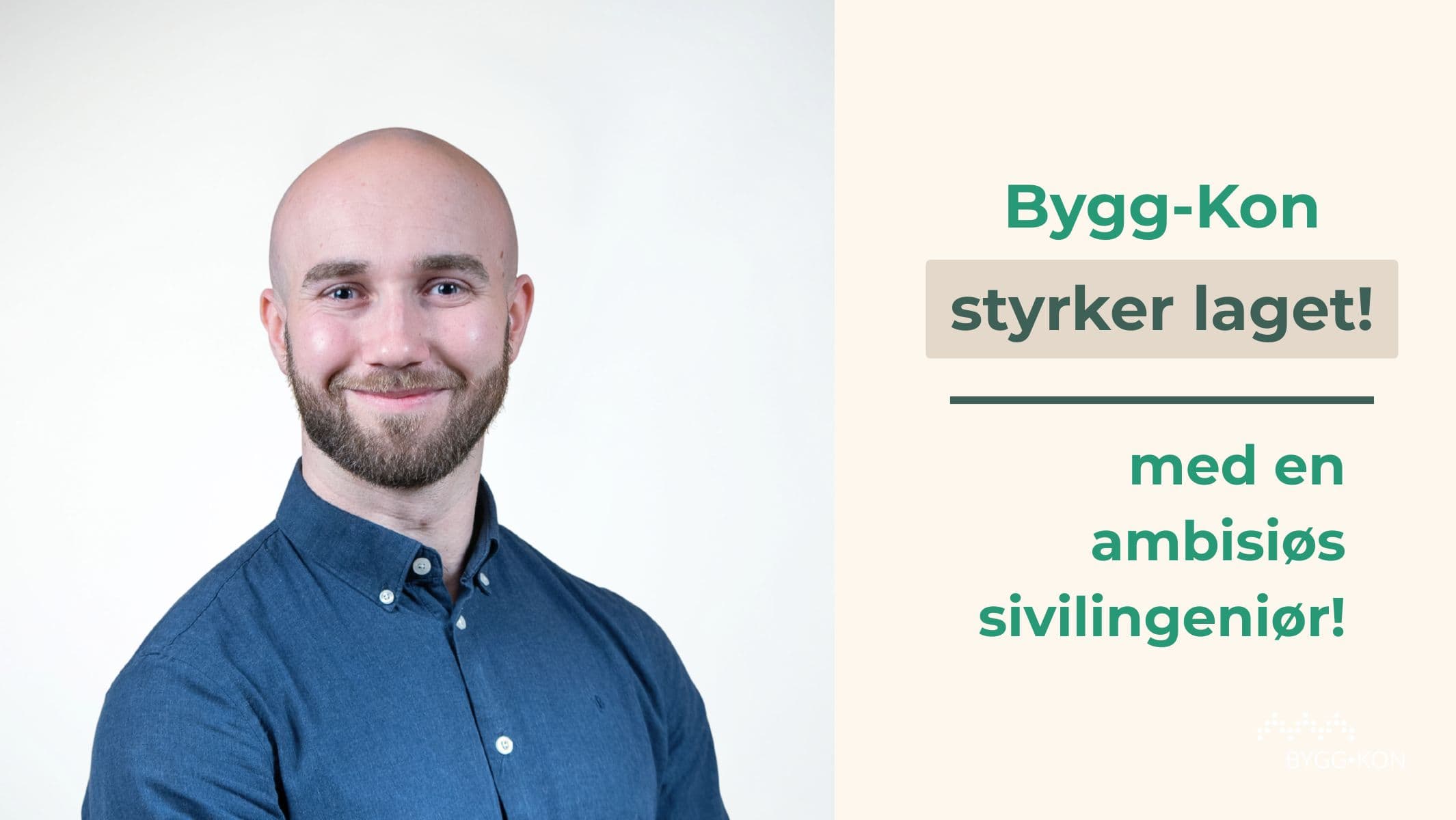 Bygg-Kon ønsker Bendik Selmer-Anderssen velkommen på laget